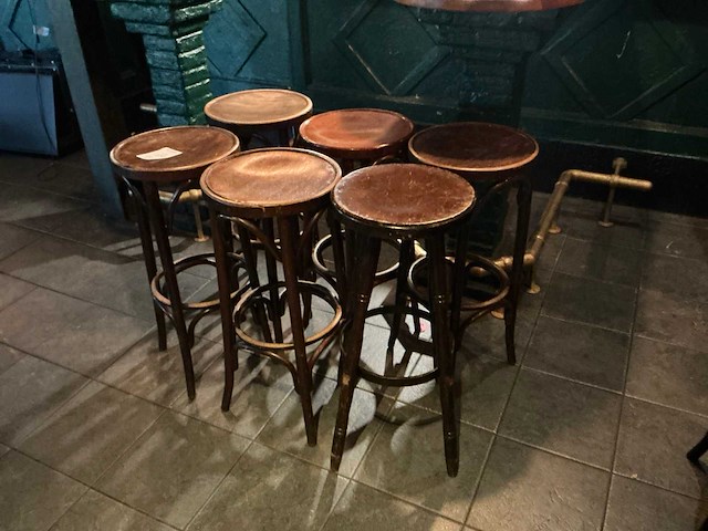 Zwart / bruin barkruk (12x) - afbeelding 3 van  3