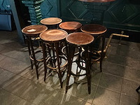 Zwart / bruin barkruk (12x) - afbeelding 3 van  3