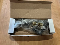 Zwart deurbeslag pc85 v.v. deurklink, cilinder en schild 224x32mm (50x) - afbeelding 2 van  2