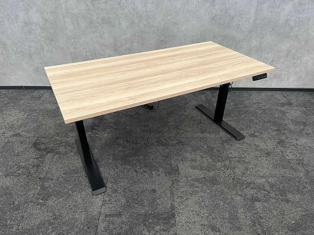 Zwart elektrisch zit-sta bureau 160x80 - afbeelding 4 van  10