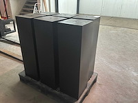 Zwart gelakte metalen sokkel/zuil/pilaar (6x)