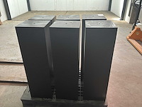 Zwart gelakte metalen sokkel/zuil/pilaar (6x) - afbeelding 2 van  4