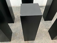 Zwart gelakte sokkel/zuil/pilaar (7x) - afbeelding 2 van  25