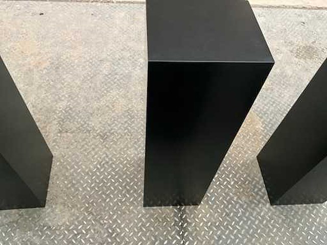 Zwart gelakte sokkel/zuil/pilaar (7x) - afbeelding 5 van  25