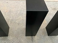 Zwart gelakte sokkel/zuil/pilaar (7x) - afbeelding 5 van  25