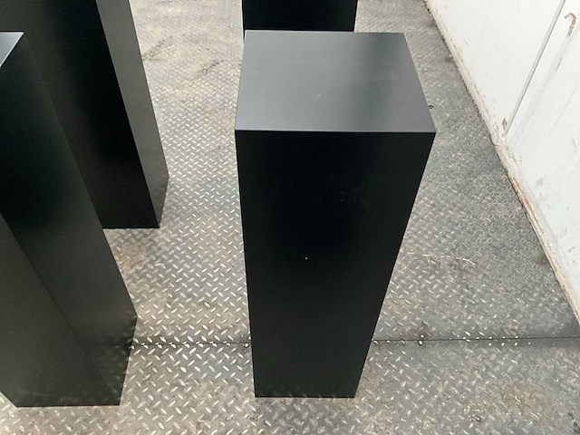 Zwart gelakte sokkel/zuil/pilaar (7x) - afbeelding 8 van  25