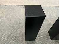 Zwart gelakte sokkel/zuil/pilaar (7x) - afbeelding 14 van  25