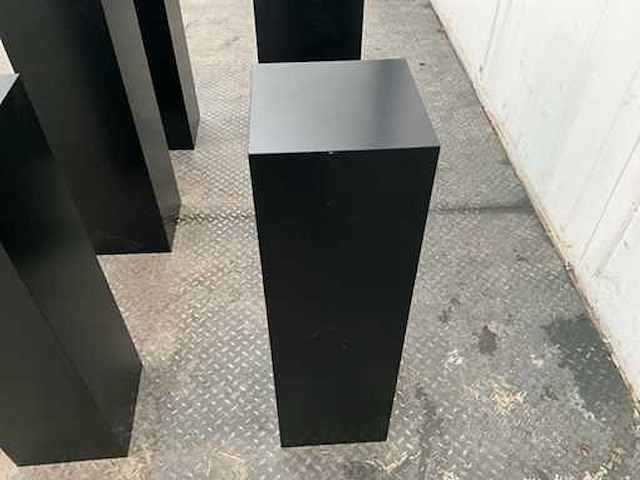 Zwart gelakte sokkel/zuil/pilaar (7x) - afbeelding 17 van  25