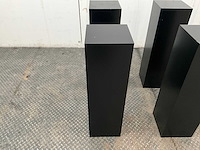Zwart gelakte sokkel/zuil/pilaar (7x) - afbeelding 12 van  25
