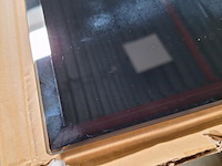 Zwart glas met facet - ca. 160x45x1 cm - afbeelding 2 van  2