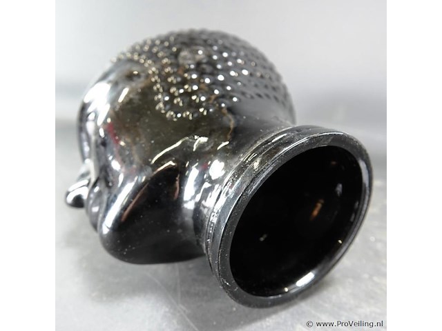 Zwart glazen hoofd - afbeelding 5 van  5