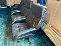 Zwart leren draaifauteuil (4x) - afbeelding 2 van  3