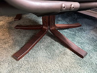 Zwart leren draaifauteuil (4x) - afbeelding 3 van  3