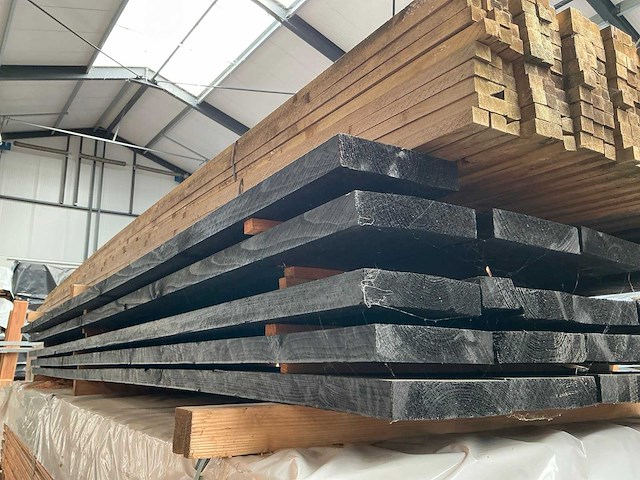 Zwarte balken 45x195 - 400 cm (21x) - afbeelding 1 van  5