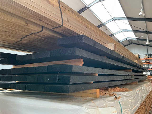 Zwarte balken 45x195 - 400 cm (21x) - afbeelding 2 van  5