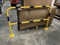 Zwarte & geel metaal veiligheidsbarrière - ongebruikt - afbeelding 2 van  3