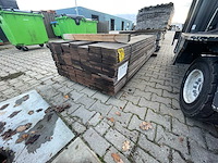 Zwarte kabbes planken geschaafd 2150-2450x145x21mm (135x) - afbeelding 2 van  3