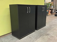 Zwarte kast met deuren (76x40x98) (2x) - afbeelding 3 van  10