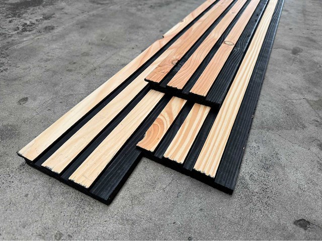 Zwarte kern douglas triple rhombus - 250 cm (80x) - afbeelding 4 van  7
