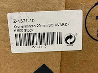 Zwarte kroonkurken 29mm (6500x) - afbeelding 6 van  7