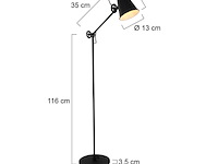 Zwarte staande lamp dolphin anne light, 1325zw, zwart, nieuw in doos - afbeelding 4 van  7