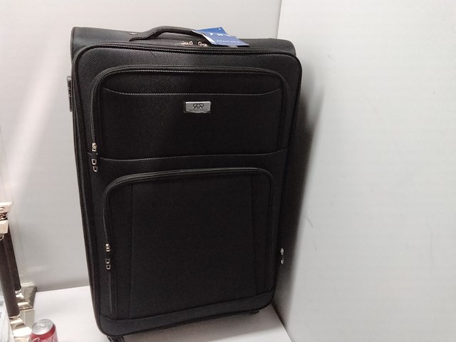 Zwarte stevige reiskoffer op wielen royalty rolles, zwart - afbeelding 1 van  7