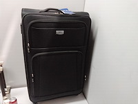 Zwarte stevige reiskoffer op wielen royalty rolles, zwart - afbeelding 1 van  7