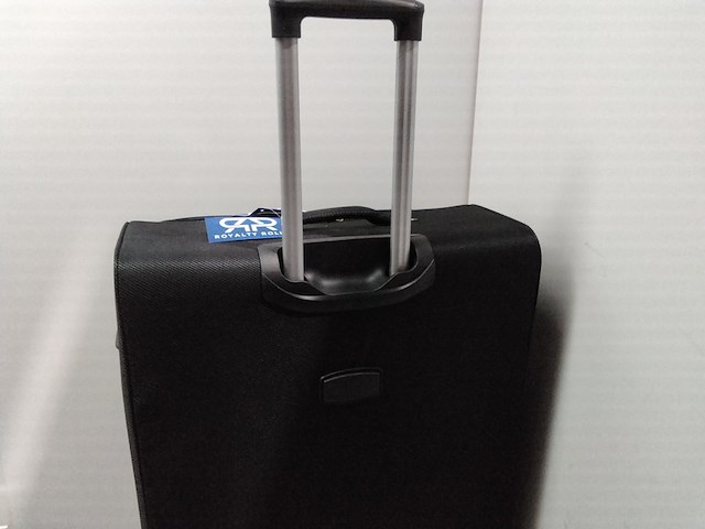 Zwarte stevige reiskoffer op wielen royalty rolles, zwart - afbeelding 5 van  7