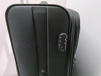 Zwarte stevige reiskoffer op wielen royalty rolles, zwart - afbeelding 5 van  7