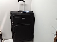 Zwarte stevige reiskoffer op wielen royalty rolles, zwart - afbeelding 1 van  7