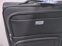 Zwarte stevige reiskoffer op wielen royalty rolles, zwart - afbeelding 3 van  7