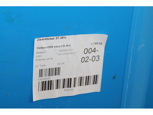 Zwavelzuur 37-38% in varibox ibc. 1195 kg. - afbeelding 4 van  4