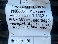 Zweeds rabat 3600x195x11/22mm (120x) - afbeelding 6 van  10