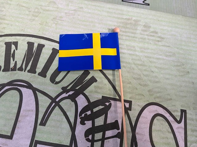 Zweedse vlag op steel (46000x) - afbeelding 2 van  4