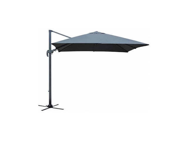 Zweefparasol 3x3 meter, sens-line, borneo, antraciet - afbeelding 1 van  3