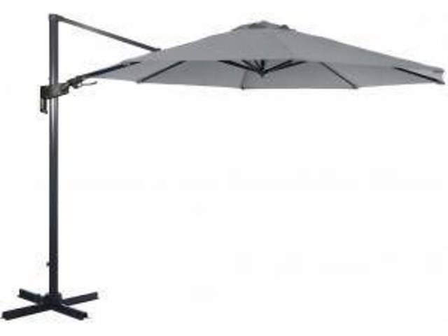Zweefparasol 3x3 meter, sens-line, borneo, grijs - afbeelding 1 van  3