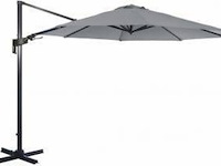 Zweefparasol 3x3 meter, sens-line, borneo, grijs - afbeelding 1 van  3