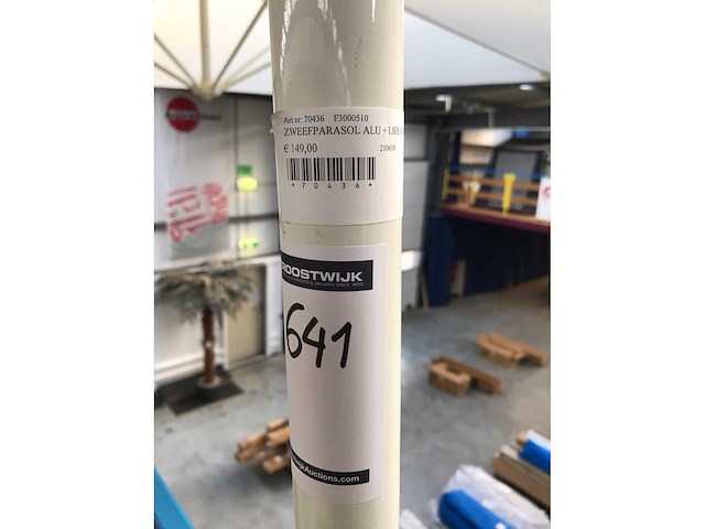 Zweefparasol alu + lier - afbeelding 3 van  3