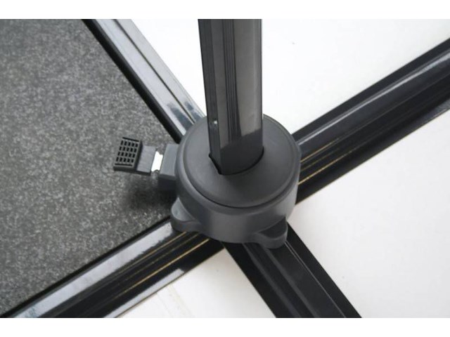 Zweefparasol van 350 cm met uv-bescherming, sens-line, lichtgrijs (perle grey) - afbeelding 2 van  4