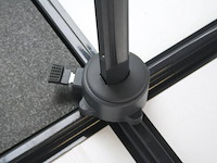 Zweefparasol van 350 cm met uv-bescherming, sens-line, lichtgrijs (perle grey) - afbeelding 2 van  4