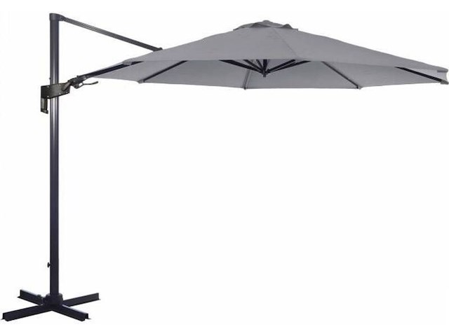 Zweefparasol van 350 cm met uv-bescherming, sens-line, lichtgrijs (perle grey) - afbeelding 1 van  4
