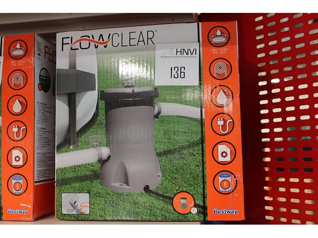 Zwembad filterpomp bestway flow clear, max. 2006 l/per uur. - afbeelding 1 van  2