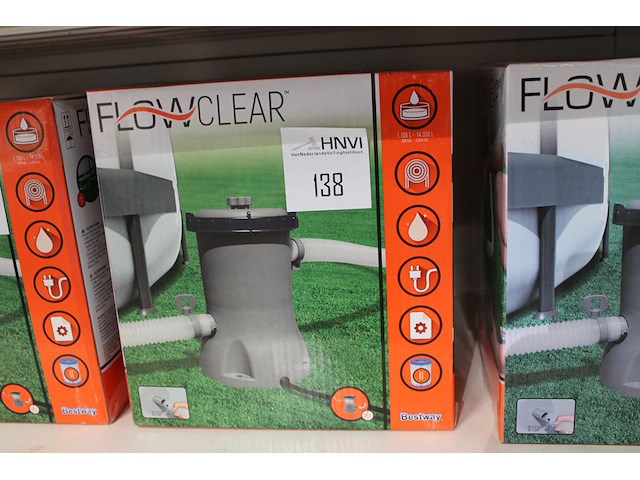 Zwembad filterpomp bestway flow clear, max. 2006 l/per uur. - afbeelding 1 van  2