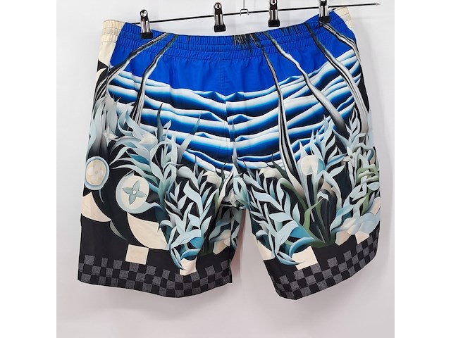 Zwembroek, louis vuitton, blauw/zwart/wit, maat xxl - afbeelding 5 van  7