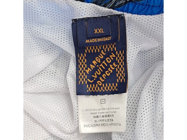 Zwembroek, louis vuitton, blauw/zwart/wit, maat xxl - afbeelding 6 van  7