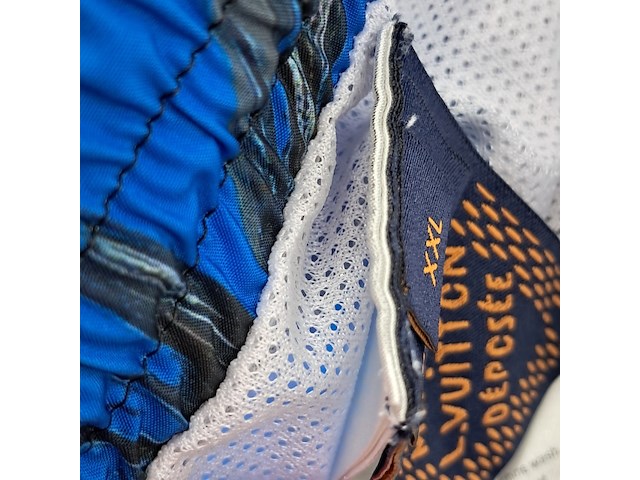 Zwembroek, louis vuitton, blauw/zwart/wit, maat xxl - afbeelding 7 van  7