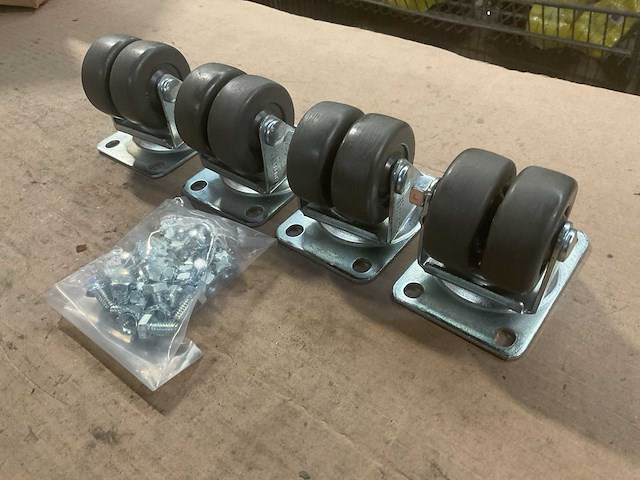 Zwenkwielen set (8x) - afbeelding 5 van  5