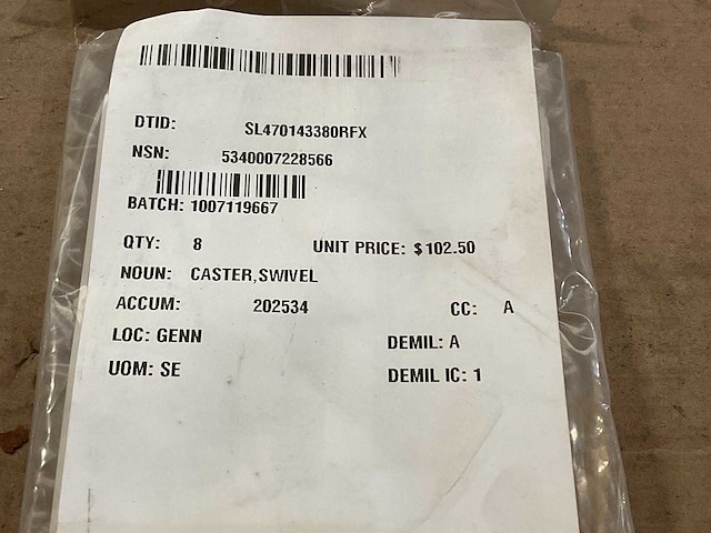 Zwenkwielen set (8x) - afbeelding 4 van  5