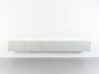 Zwevend design tv-meubel, raat, halm | 250, grijs/agaat - afbeelding 2 van  2