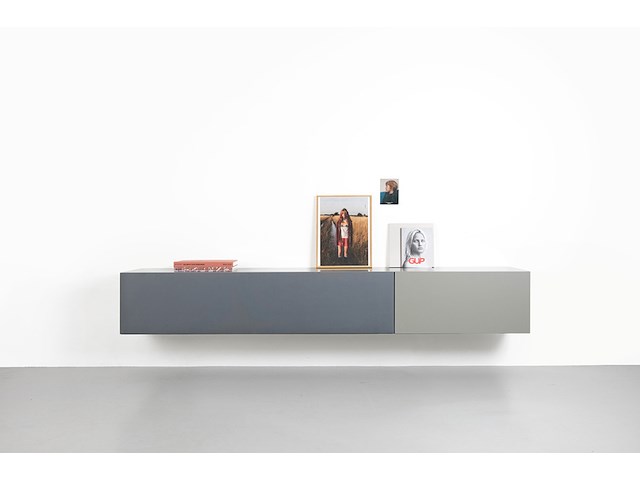 Zwevend design tv-meubel, raat, musa 210 sp vezel, donkergrijs / antraciet - afbeelding 1 van  3